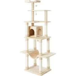 Frisco 78-in Faux Fur Cat Tree & Condo