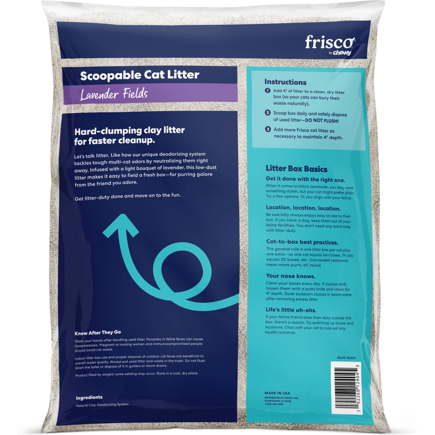 Frisco Lavender Fields Scented Clumping Clay Cat Litter, 40-lb Bag 3 Frisco Lavender Fields Scented Clumping Clay Cat Litter, 40-lb Bag - Image 3