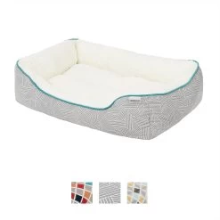 Frisco Sherpa Rectangular Bolster Cat & Dog Bed -Cat Dog Supply Store 144851 PT2. AC SS1800 V1566404560