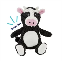 Frisco Cow Textured Plush Squeaky Dog Toy -Cat Dog Supply Store 147059 PT2. AC SS1800 V1691776574