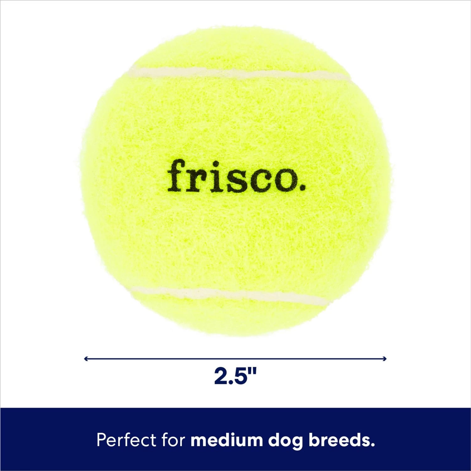 Frisco Fetch Squeaky Tennis Ball Dog Toy 2 Frisco Fetch Squeaky Tennis Ball Dog Toy - Image 2