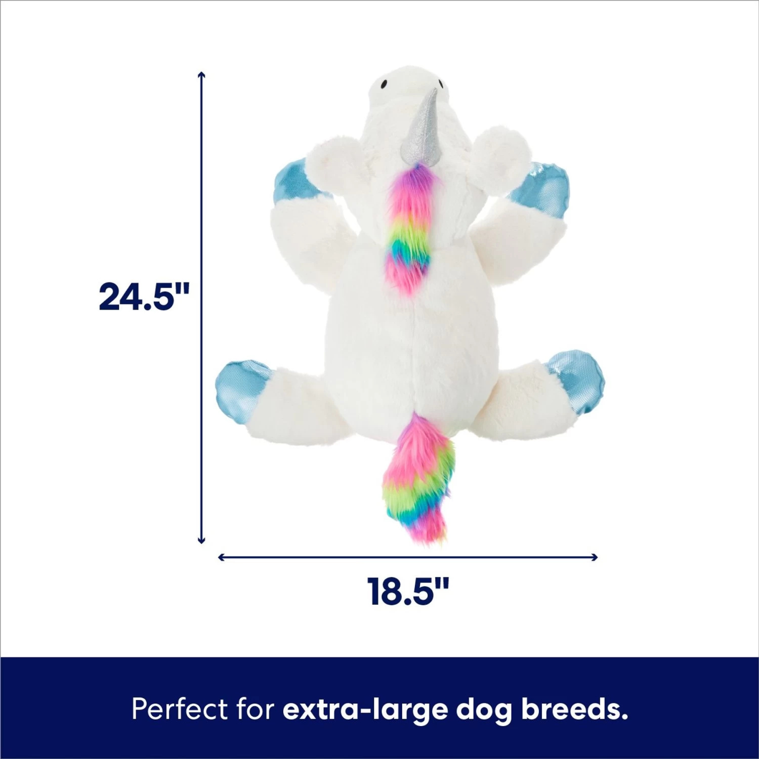 Frisco Unicorn Plush Squeaky Dog Toy 2 Frisco Unicorn Plush Squeaky Dog Toy - Image 2