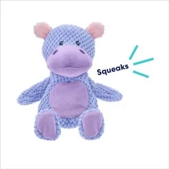 Frisco Hippo Textured Plush Squeaky Dog Toy -Cat Dog Supply Store 174697 PT2. AC SS1800 V1695659158