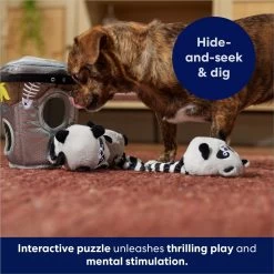 Frisco Trash Can & Raccoons Hide & Seek Puzzle Plush Squeaky Dog Toy -Cat Dog Supply Store 174757 PT5. AC SS1800 V1691784248