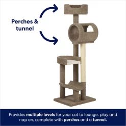 Frisco 69-in Real Carpet Wooden Cat Tree -Cat Dog Supply Store 208926 PT3. AC SS1800 V1667229176