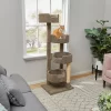 Frisco 65-in Real Carpet Wooden Cat Tree