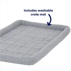 Frisco Fold & Carry Single Door Collapsible Wire Dog Crate & Mat Kit -Cat Dog Supply Store 212620 PT5. AC SS1800 V1671718797