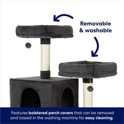 Frisco 64-in Cat Tree With Hammock, Condo, 2 Top Perches With Bed -Cat Dog Supply Store 214387 PT3. AC SS1800 V1667227576