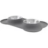 Frisco Silicone Stainless Steel Double Diner Dog & Cat Bowl