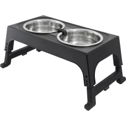 Frisco Stainless Steel Bowls With Adjustable Elevated Holder