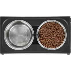 Frisco Stainless Steel Bowls With Adjustable Elevated Holder -Cat Dog Supply Store 216015 PT4. AC SS1800 V1591020390