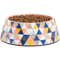 Frisco Colorful Geometric Melamine Bowl -Cat Dog Supply Store 216054 PT2. AC SS1800 V1591020749