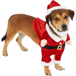 Frisco Front Walking Santa Dog & Cat Costume, 1 Count -Cat Dog Supply Store 228785 PT3. AC SS1800 V1631300866