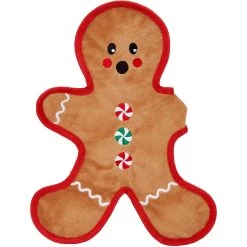 Frisco Holiday Gingerbread Man Flat Plush Squeaky Dog Toy -Cat Dog Supply Store 233241 PT3. AC SS1800 V1600872370