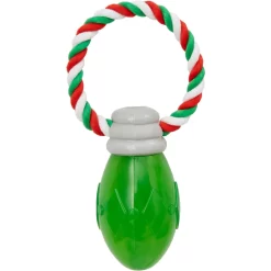 Frisco Holiday Christmas Light Rope With TPR Squeaky Dog Toy
