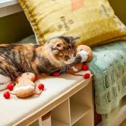 Frisco Holiday Gingerbread Pals Plush Kicker Cat Toy With Catnip, 2 Count -Cat Dog Supply Store 233303 PT2. AC SS1800 V1602172387