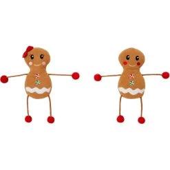 Frisco Holiday Gingerbread Pals Plush Kicker Cat Toy With Catnip, 2 Count -Cat Dog Supply Store 233303 PT3. AC SS1800 V1600708061