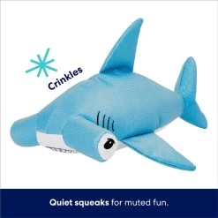 Frisco Hammerhead Shark Ballistic Nylon Plush Squeaky Dog Toy -Cat Dog Supply Store 233593 PT2. AC SS1800 V1695748354
