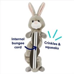 Frisco Bunny Bungee Plush Squeaky Dog Toy -Cat Dog Supply Store 233612 PT2. AC SS1800 V1691784247