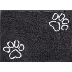 Frisco Microfiber Chenille Paw Print Doormat