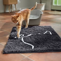 Frisco Microfiber Chenille Cat Silhouette Litter Mat -Cat Dog Supply Store 235902 PT4. AC SS1800 V1676556246