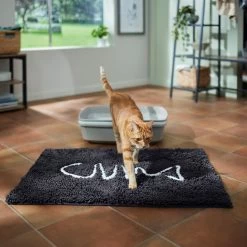 Frisco Microfiber Chenille Fish Bone Litter Mat -Cat Dog Supply Store 236242 PT3. AC SS1800 V1676556249