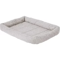 Frisco Fold & Carry Double Door Collapsible Wire Dog Crate & Frisco Gray Basket Weave Dog Crate Mat -Cat Dog Supply Store 255477 PT3. AC SS1800 V1604096804