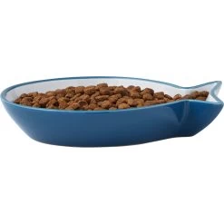 Frisco Fish Shaped Non-skid Ceramic Cat Dish -Cat Dog Supply Store 256109 PT4. AC SS1800 V1617196291