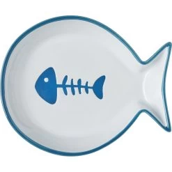 Frisco Fish Shaped Non-skid Ceramic Cat Dish -Cat Dog Supply Store 256109 PT5. AC SS1800 V1617196903