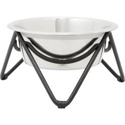 Frisco Triangle Iron Non-Skid Elevated Dog & Cat Bowl