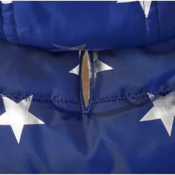 Frisco Mediumweight Metallic Star Print Insulated Dog & Cat Parka, Navy -Cat Dog Supply Store 268413 PT6. AC SS1800 V1628791601