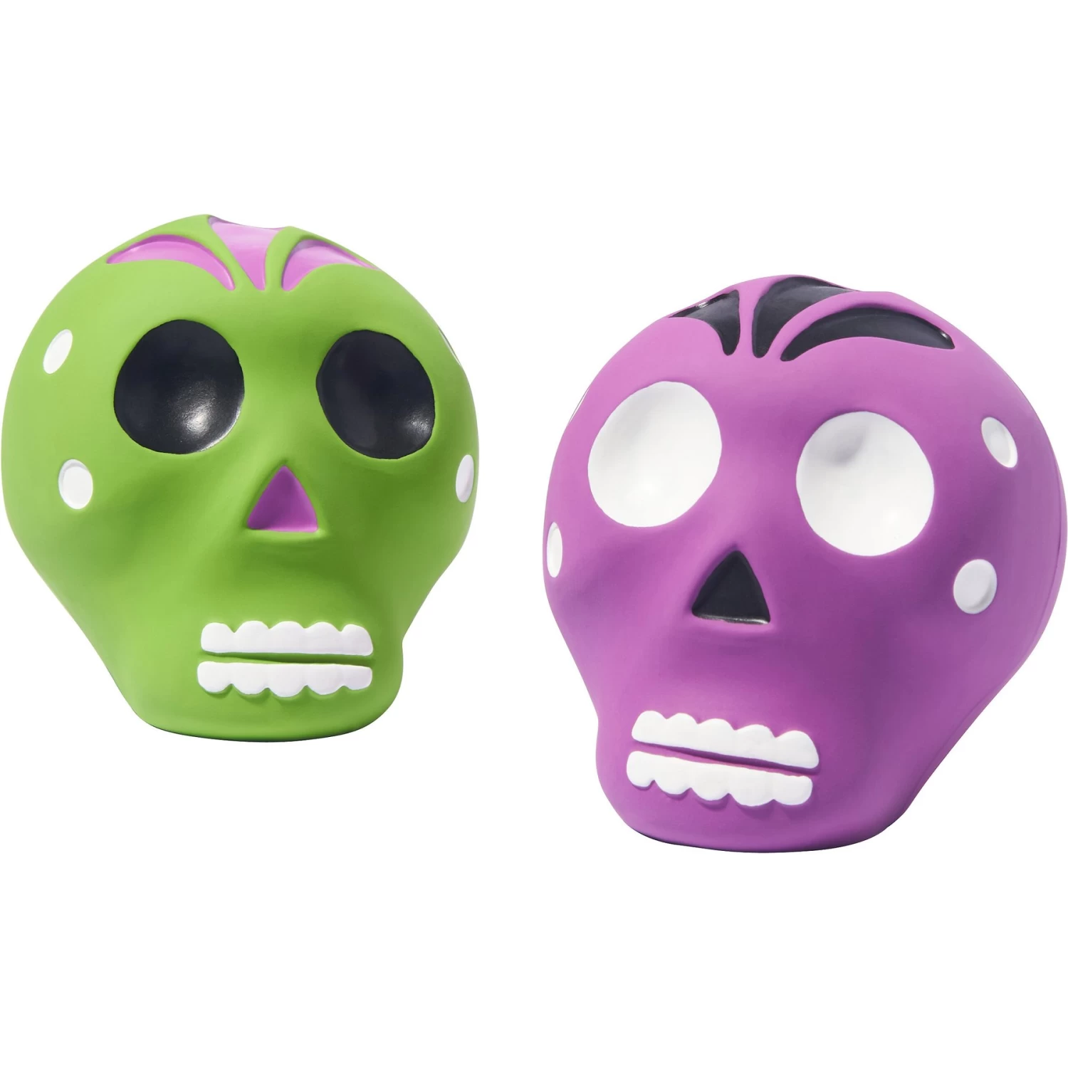 Frisco Halloween Sugar Skulls Latex Squeaky Dog Toy 1 Frisco Halloween Sugar Skulls Latex Squeaky Dog Toy