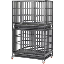 Frisco Ultimate Foldable & Stackable Heavy Duty Steel Metal Single Door Dog Crate -Cat Dog Supply Store 280395 PT4. AC SS1800 V1632851515