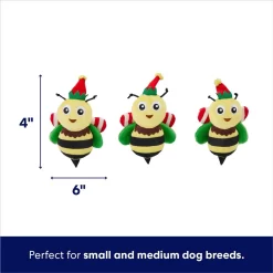 Frisco Holiday Bee Merry Hide & Seek Puzzle Plush Squeaky Dog Toy -Cat Dog Supply Store 287099 PT2. AC SS1800 V1695044345