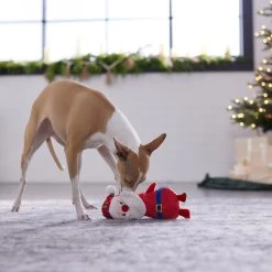 Frisco Holiday Santa & Snowman Reversible Plush Squeaky Dog Toy -Cat Dog Supply Store 287263 PT3. AC SS1800 V1632775712