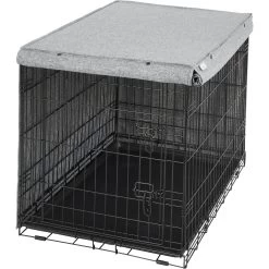 Frisco Faux Linen Dog Crate Cover -Cat Dog Supply Store 289630 PT4. AC SS1800 V1644248877