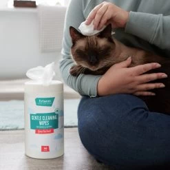 Frisco Gentle Cleaning Waterless Grooming Wipes For Puppies & Kittens, Green Tea Scent -Cat Dog Supply Store 291592 PT5. AC SS1800 V1627306905