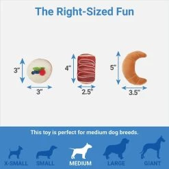 Frisco Brunch Pastry Plate Plush Squeaky Dog Toy -Cat Dog Supply Store 297262 PT2. AC SS1800 V1643916710