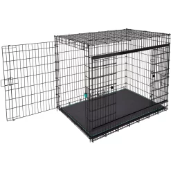 Frisco Heavy Duty Enhanced Lock Sliding Double Door Fold & Carry Wire Dog Crate & Mat Kit, 54 Inch -Cat Dog Supply Store 297463 PT6. AC SS1800 V1633115115
