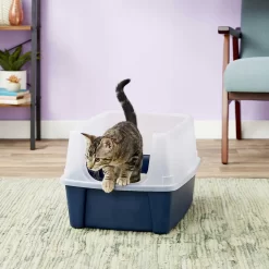 Frisco Plastic Litter Scooper With Caddy & IRIS USA Open Top Litter Box With Scatter Shield -Cat Dog Supply Store 298166 PT6. AC SS1800 V1623202669