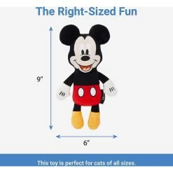 Disney Mickey & Friends Plush Mice Cat Toy With Catnip, 3 Count & Disney Mickey Mouse Plush Kicker Cat Toy With Catnip -Cat Dog Supply Store 302344 PT5. AC SS1800 V1623078769