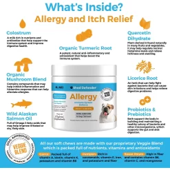 Shed Defender Allergy & Immune System Defense Soft Chew Dog Supplement, 90 Count -Cat Dog Supply Store 316205 PT4. AC SS1800 V1627679508