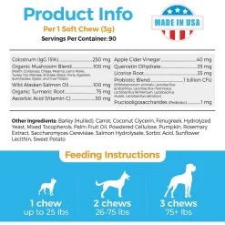 Shed Defender Allergy & Immune System Defense Soft Chew Dog Supplement, 90 Count -Cat Dog Supply Store 316205 PT6. AC SS1800 V1627682298