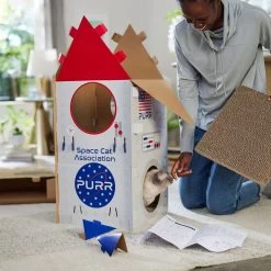 Frisco Spaceship Cardboard Cat House, 2-Story -Cat Dog Supply Store 317721 PT3. AC SS1800 V1688677248