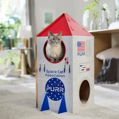 Frisco Spaceship Cardboard Cat House, 2-Story -Cat Dog Supply Store 317721 PT4. AC SS1800 V1688677264