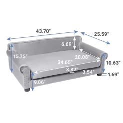 Frisco Sofa Pet Bed With Removable Cover & Frisco Eyelash Cat & Dog Blanket -Cat Dog Supply Store 319504 PT2. AC SS1800 V1630626372