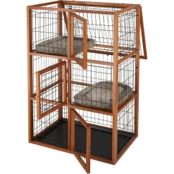 Frisco Collapsible Wood & Wire Cat Cage Playpen, 3 Level -Cat Dog Supply Store 323215 PT3. AC SS1800 V1645497221