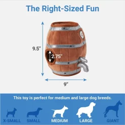 Frisco Beer & Keg Plush Squeaky Dog Toy, 4 Count -Cat Dog Supply Store 327047 PT2. AC SS1800 V1648563981