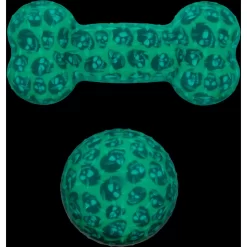 Frisco Halloween Glow In The Dark TPR Squeaky Bone & Ball Dog Toy -Cat Dog Supply Store 344130 PT2. AC SS1800 V1659023724