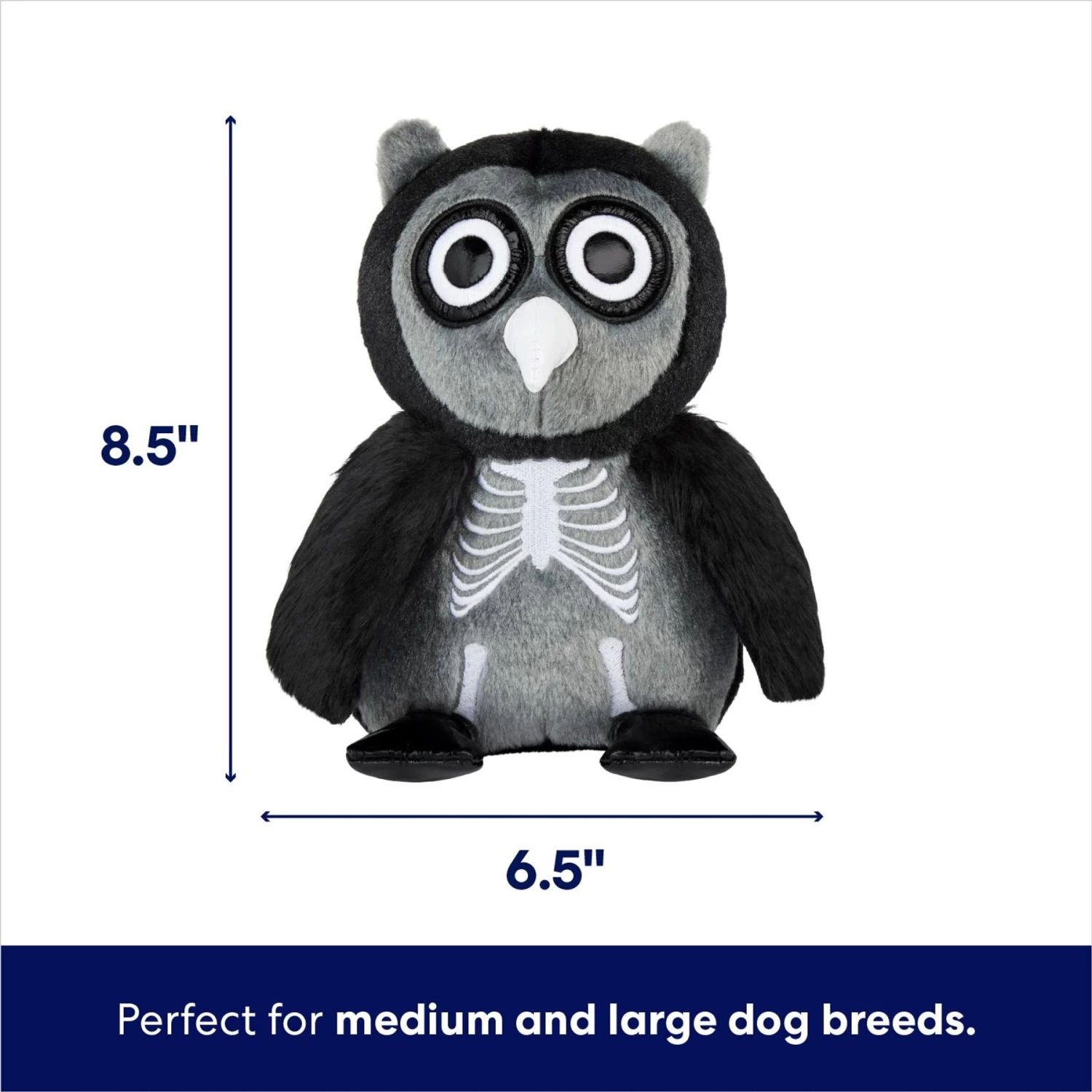 Frisco Halloween Spooky Owl Plush Squeaky Dog Toy 2 Frisco Halloween Spooky Owl Plush Squeaky Dog Toy - Image 2